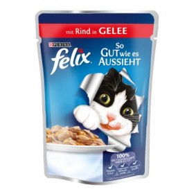 Felix Sığır Etli Yetişkin Kedi Konservesi Pouch